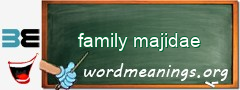 WordMeaning blackboard for family majidae